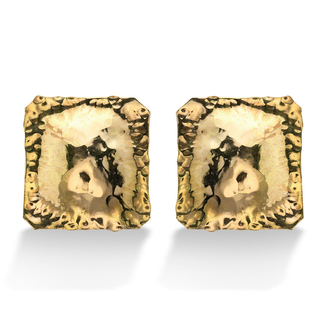 HAMMERED SQUARE EARRING