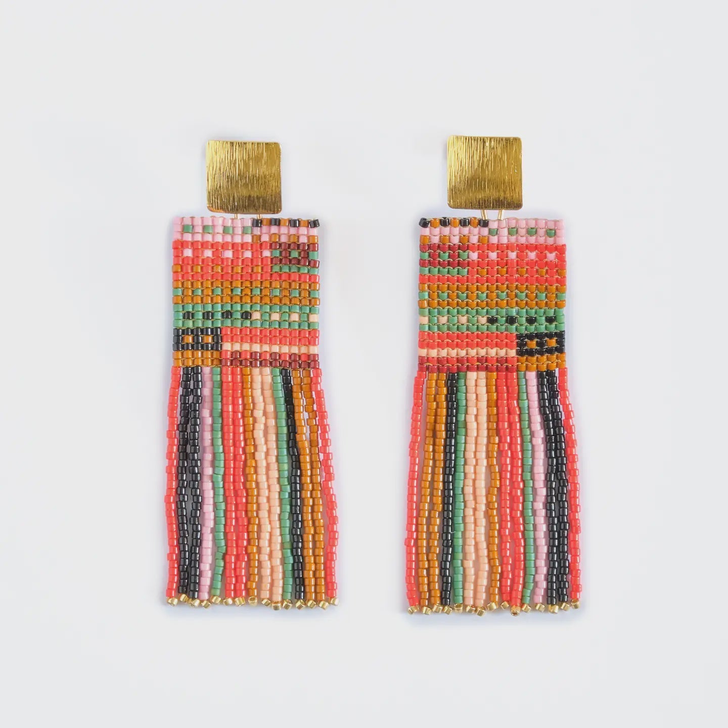 Striped Beaded Earring