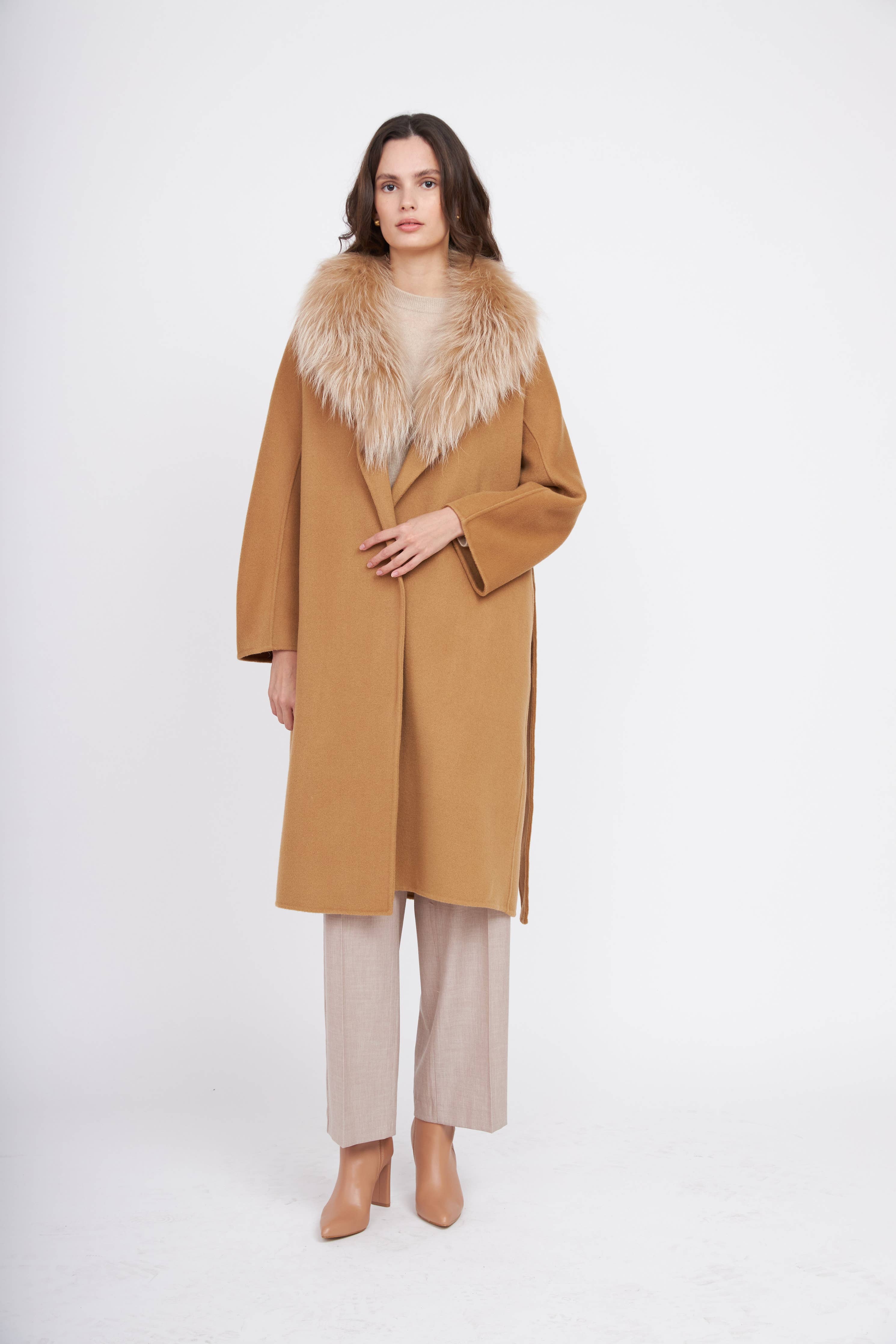 Shawl Collar Cashmere Coat