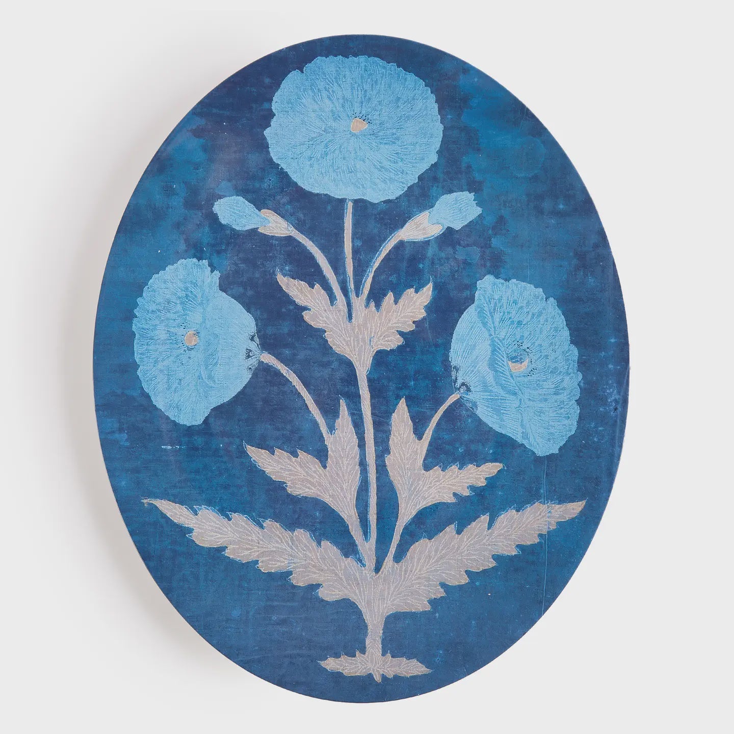 Blue Poppy Flower Plate