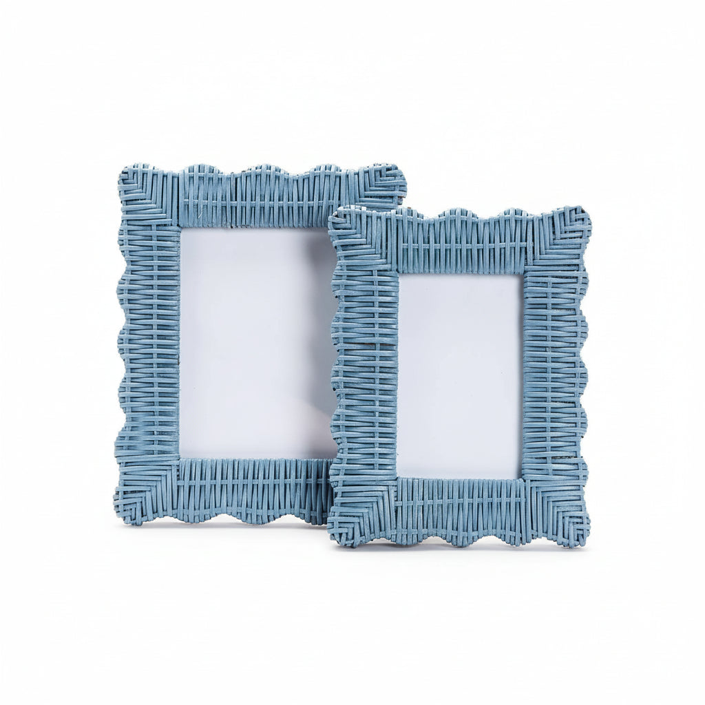 Blue Wicker Frame