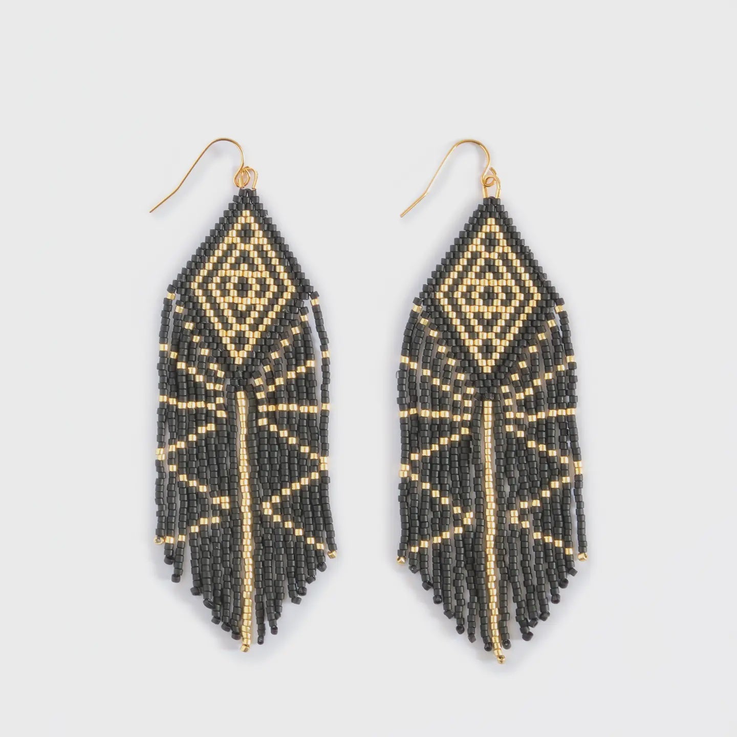 Beaded Black/Gold earring