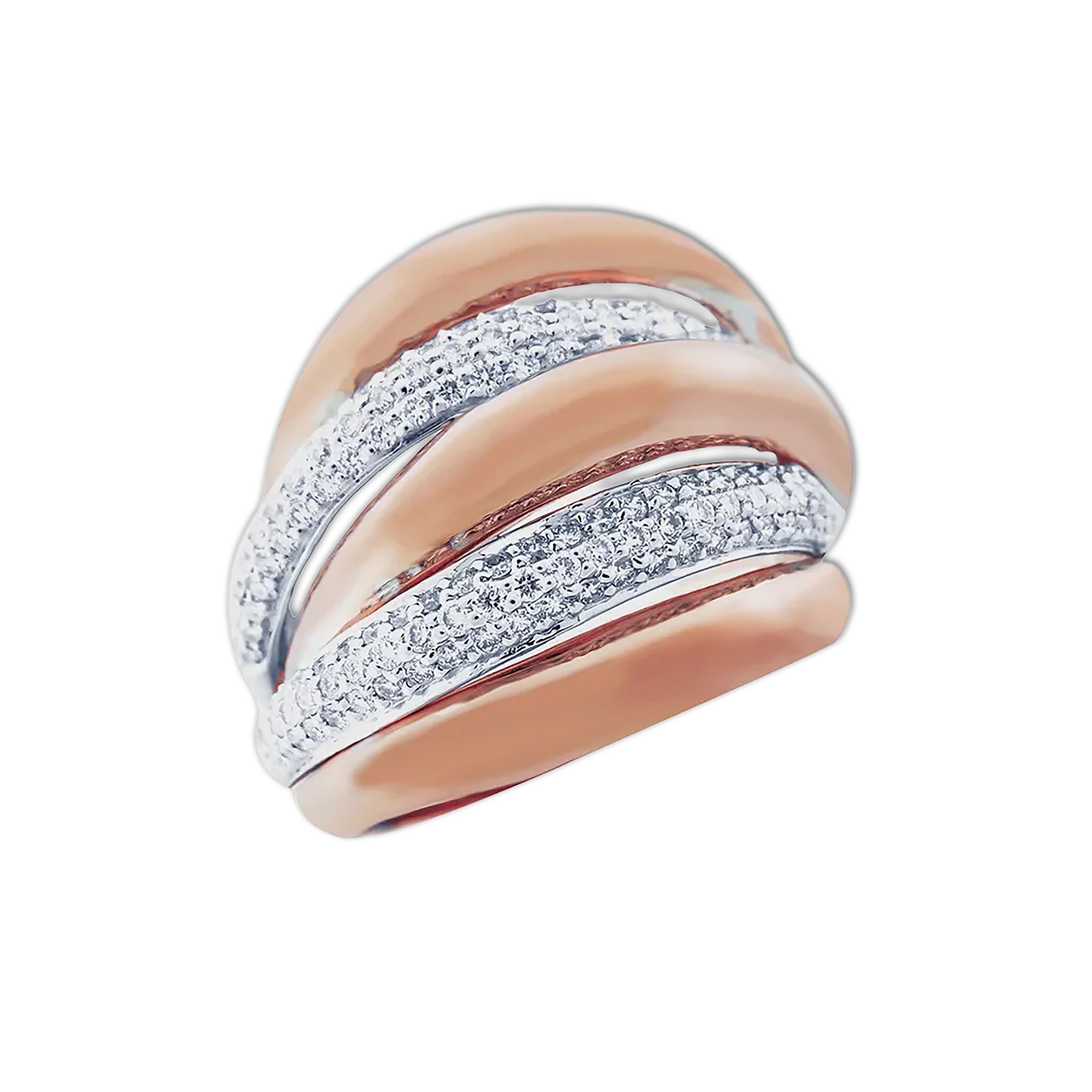Diamond Rose Gold & White Gold Ring