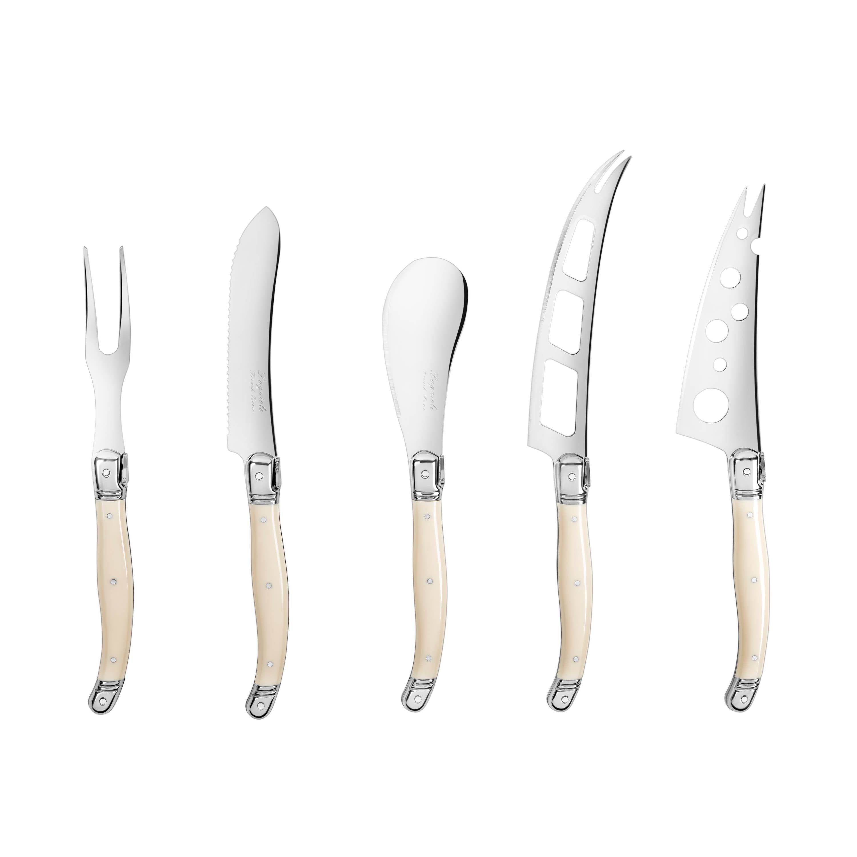 5-Piece Artisan Ivory Cheese Knife Set