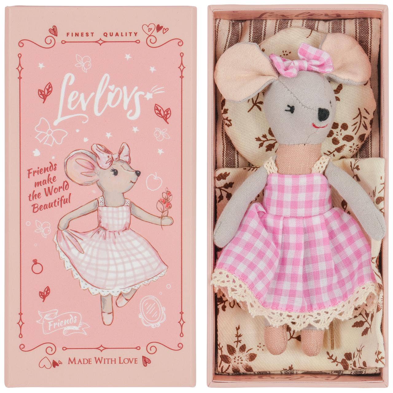 Levlovs Mouse Lulu in a Box with the Bedding Summer Gift