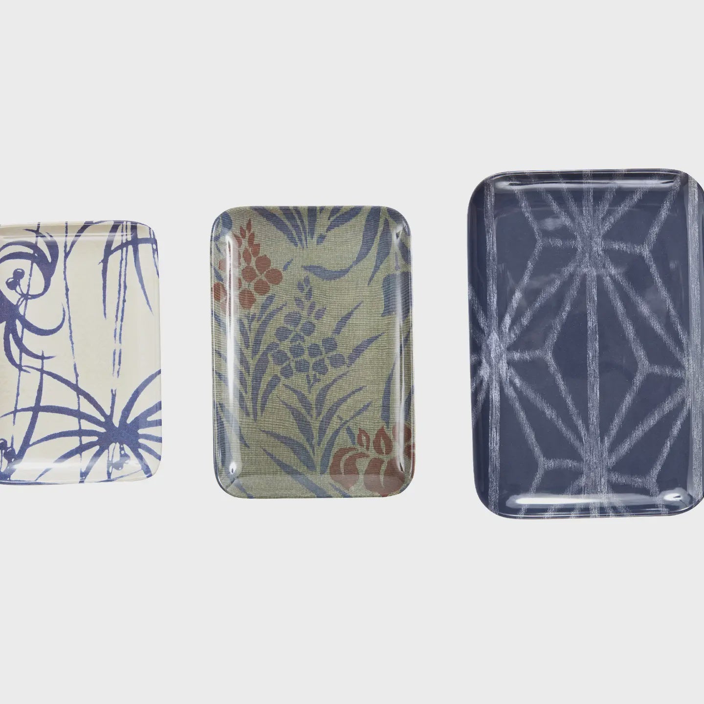 Yukata Patterned PLATE SET of 3