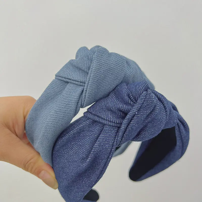 Denim Knot Headband