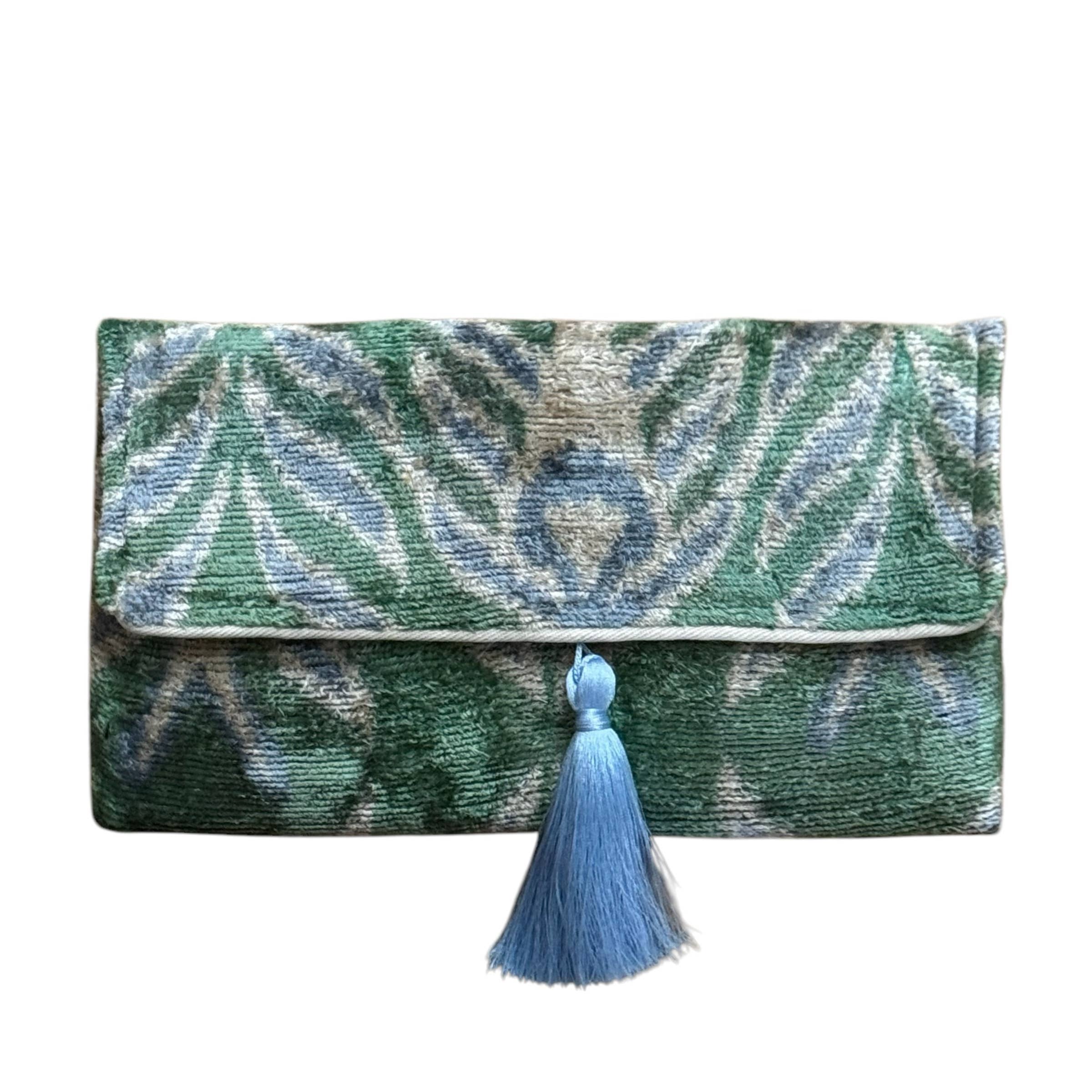 Silk Velvet Ikat Clutch – M A H R I