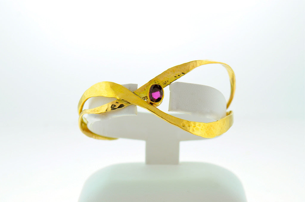 gold and ruby cuff